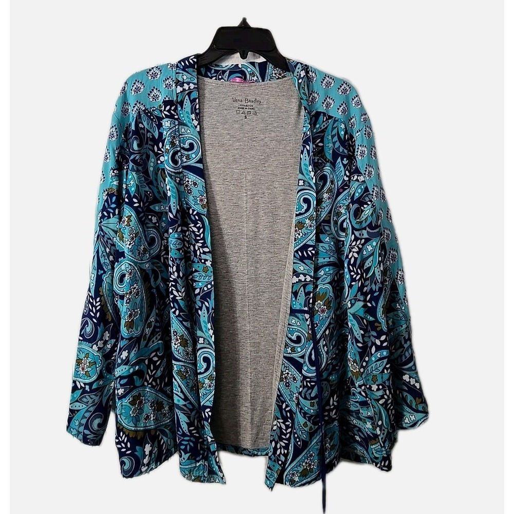 Vera‎ Bradley Womans Short Lounge Wrap Top Daisy Pasley Design Size S NWT